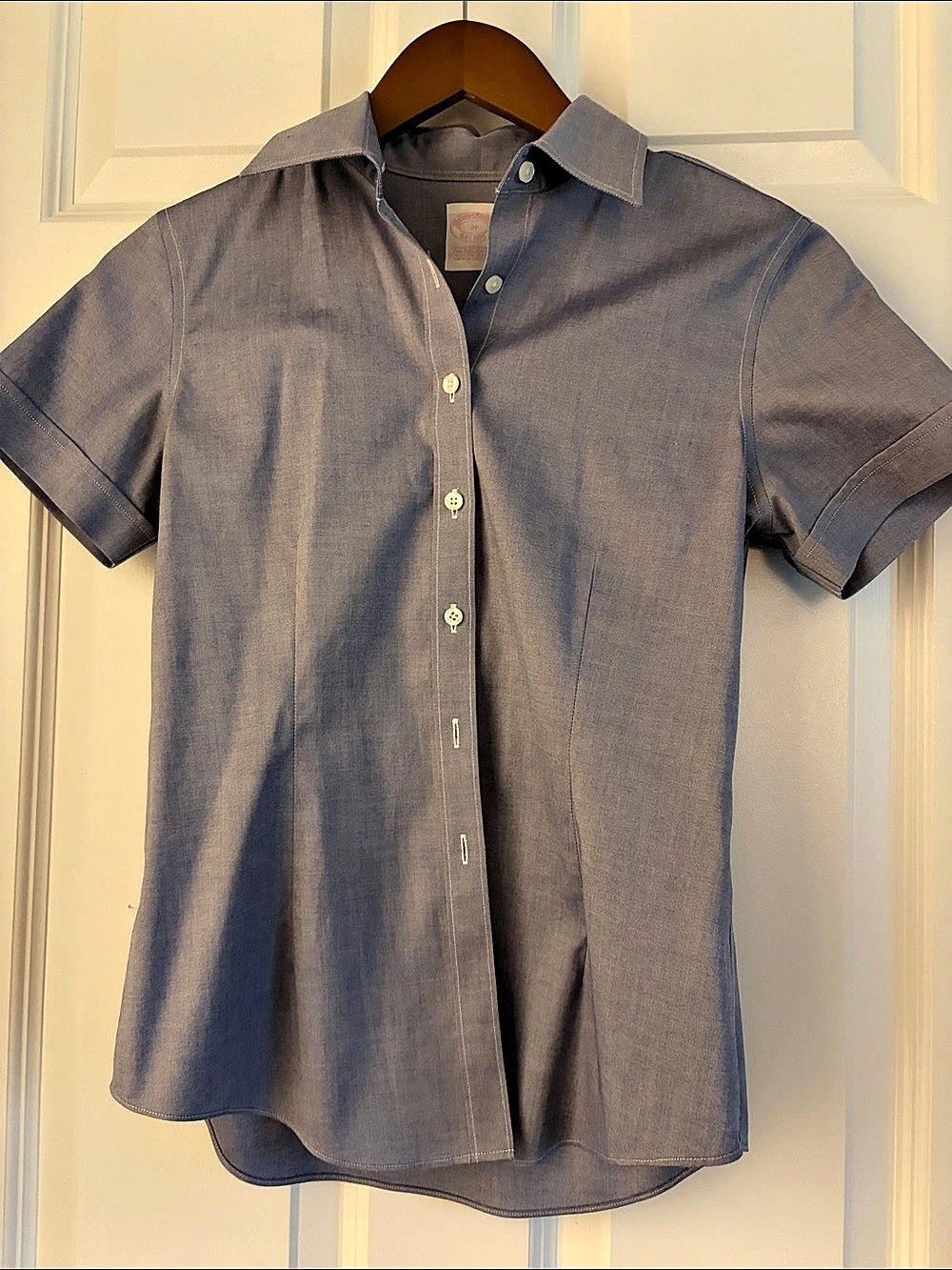 Brooks Brothers Blue Short Sleeve Shirt Size 2P Like New